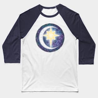 Star Moon Galaxy Baseball T-Shirt